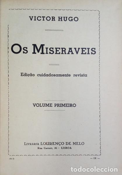 Libros: HUGO. (Victor) - OS MISER&Aacute;VEIS. [5 VOLS.] - Foto 2