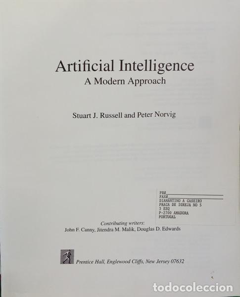 Libros: RUSSELL. (Stuart J.) e Peter Norvig. - ARTIFICIAL INTELLIGENCE, A MODERN APPROACH. - Foto 2