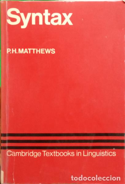 B&uuml;cher: MATTHEWS. (P. H.) - SYNTAX.