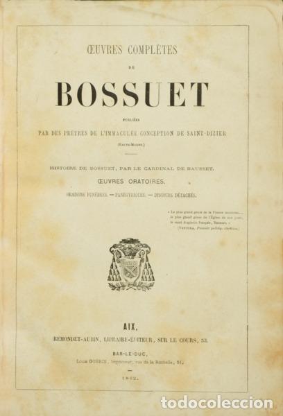 Libros: BOSSUET. (Jacob Benigno) - OEUVRES COMPL&Egrave;TES DE BOSSUET - Foto 1