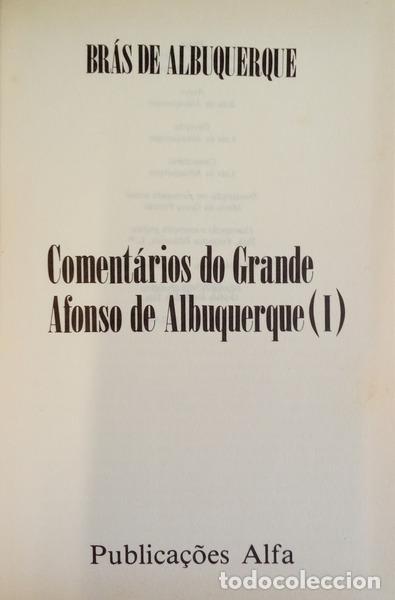 Libros: ALBUQUERQUE. (Br&aacute;s de) - COMENT&Aacute;RIOS DO GRANDE AFONSO DE ABULQUERQUE. [3 Vols.] - Foto 2