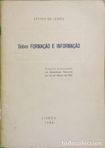 B&uuml;cher: LEMOS. (Esther de) - SOBRE FORMA&Ccedil;&Atilde;O E INFORMA&Ccedil;&Atilde;O.