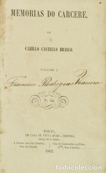 B&uuml;cher: CASTELO BRANCO. (Camilo) - MEMORIAS DO CARCERE.