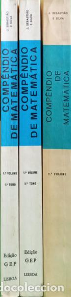 Libros: SEBASTI&Atilde;O E SILVA. (Jos&eacute;) - COMP&Ecirc;NDIO DE MATEM&Aacute;TICA. [3 VOLS.] - Foto 3