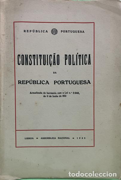 Livres: CONSTITUI&Ccedil;&Atilde;O POL&Iacute;TICA DA REP&Uacute;BLICA PORTUGUESA. [1952]