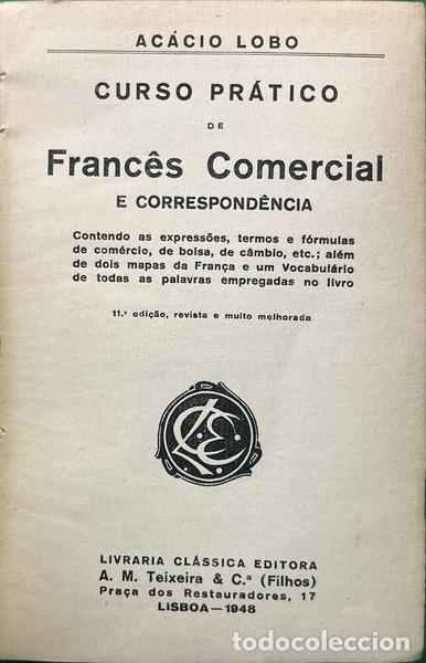 Libros: LOBO. (Ac&aacute;cio) - CURSO PR&Aacute;TICO DE FRANC&Ecirc;S COMERCIAL E CORRESPOND&Ecirc;NCIA. - Foto 2