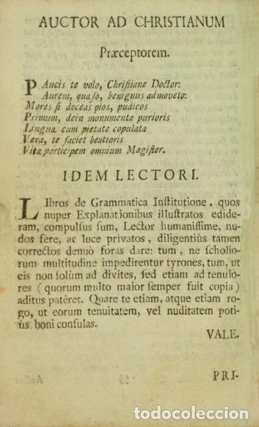 Libros: &Aacute;LVARES. (Padre Manuel) - DE INSTITUTIONE GRAMMATICA LIBRI TRES, - Foto 2