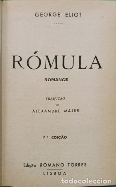 Libros: ELIOT. (George) - R&Oacute;MULA. [2.&ordf; EDI&Ccedil;&Atilde;O] - Foto 2