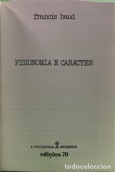 Libros: BAUD. (Francis) - FISIONOMIA E CAR&Aacute;CTER. - Foto 2
