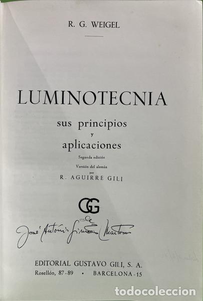 Libros: WEIGEL. (R. G.) - LUMINOTECNIA. [2.&ordf; EDI&Ccedil;&Atilde;O] - Foto 2