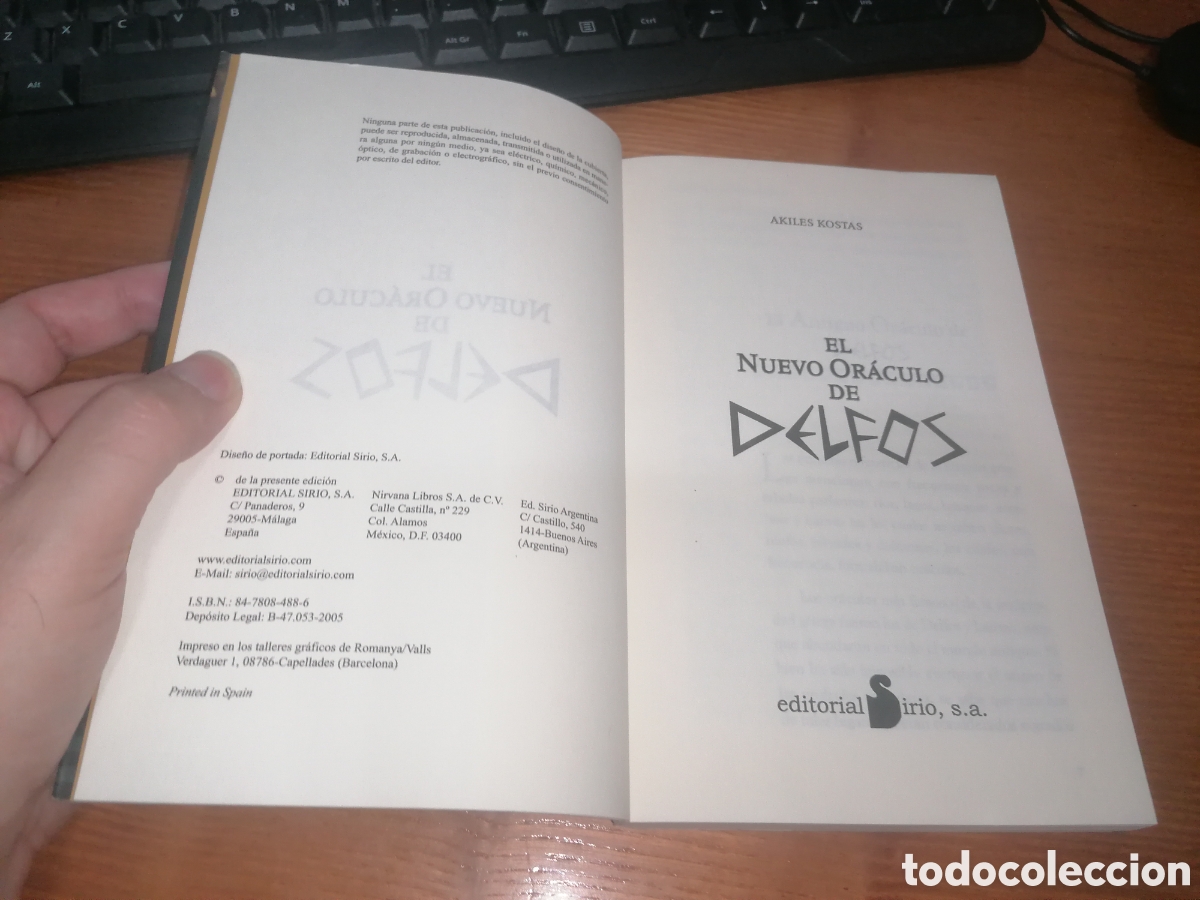 Libros: Libro: EL NUEVO OR&Aacute;CULO DE DELFOS Aquiles Kostas - Foto 3
