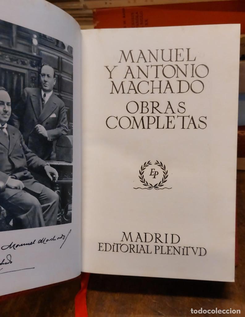 Libros: OBRAS COMPLETAS. 5&ordf; Ed. - MACHADO, Manuel y Antonio - Foto 2