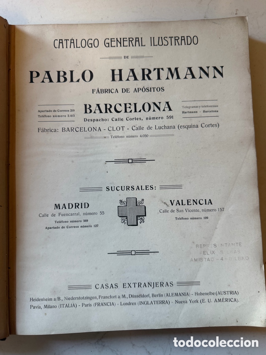 Libros: Cat&aacute;logo General Antiguo Pablo Hartmann - Foto 2