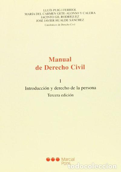 Libros: Manual de Derecho Civil. Tomo I- 9788472489226