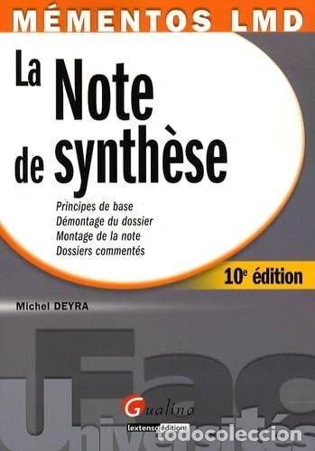 Libri di seconda mano: La note de synth&egrave;se- 9782297010573