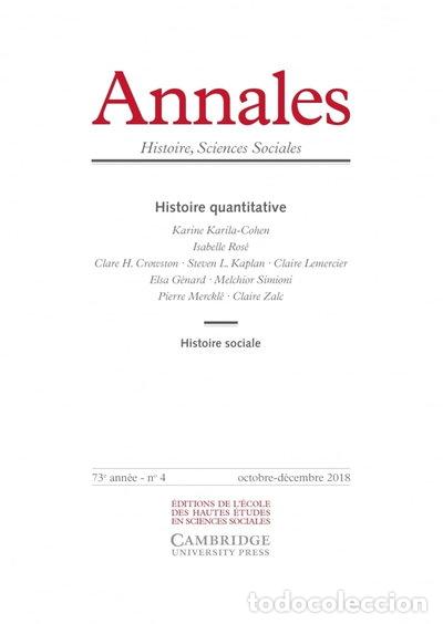 books: Annales. Histoire, Sciences Sociales n&deg;4/2018 - Histoire quantitative- 9782713227578