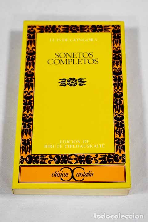 B&uuml;cher: Sonetos completos: G&oacute;ngora y Argote, Luis de.- G&oacute;ngora y Argote, Luis de