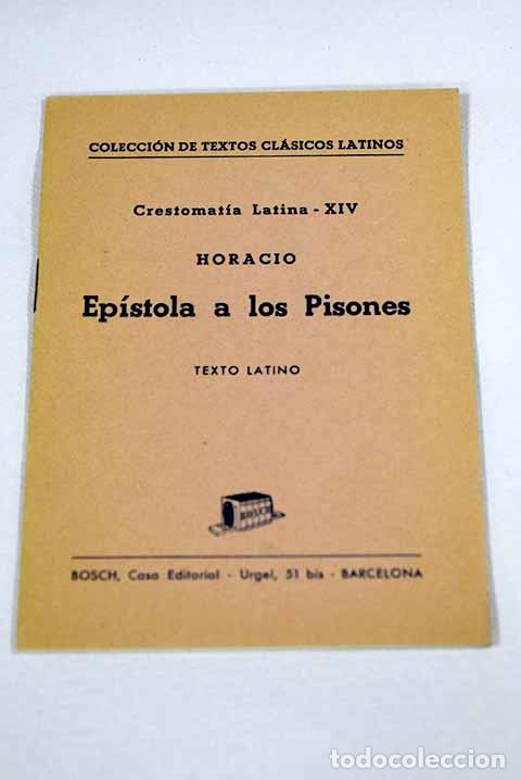 Livres: Ep&iacute;stola a los Pisones: Texto latino.- Horacio Flaco, Quinto
