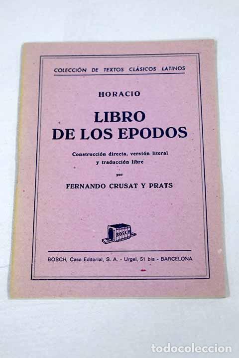 Livres: Libro de los epodos: Horacio Flaco, Quinto.- Horacio Flaco, Quinto