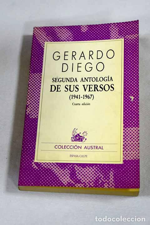 Livros em segunda m&atilde;o: Segunda antolog&iacute;a de sus versos: (1941-1967).- Diego, Gerardo