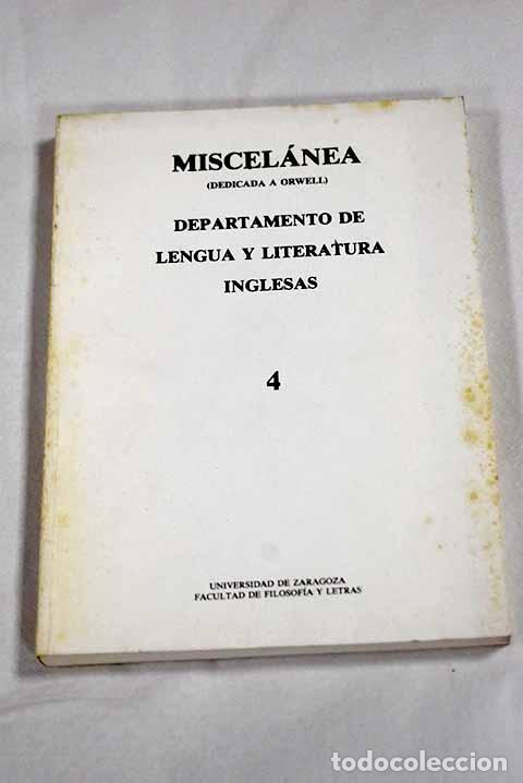 Libri di seconda mano: Miscel&aacute;nea del Departamento de Lengua y Literatura Inglesas. N&ordm; 4