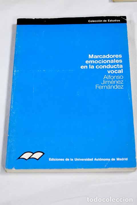 Livros em segunda m&atilde;o: Marcadores emocionales en la conducta vocal.- Jim&eacute;nez, Alfonso