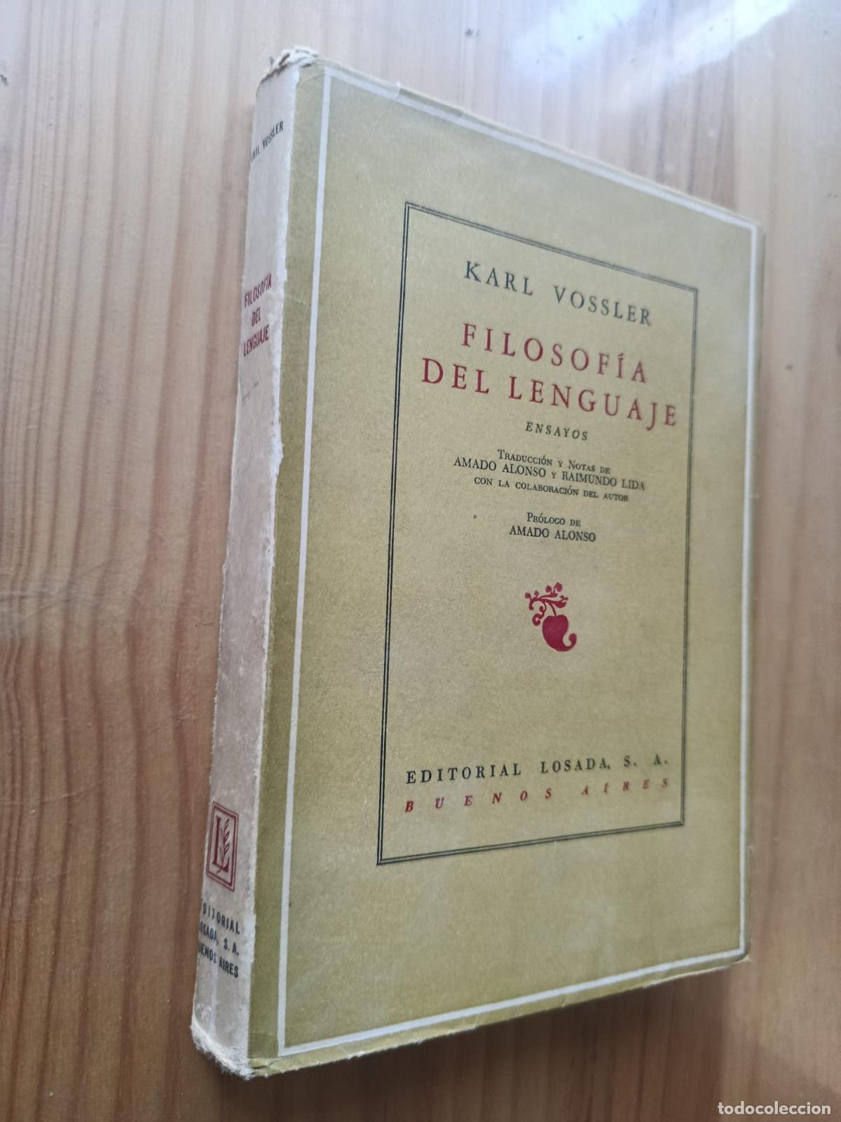 Libros: Filosof&iacute;a del Lenguaje. Ensayos. - Karl Vossler