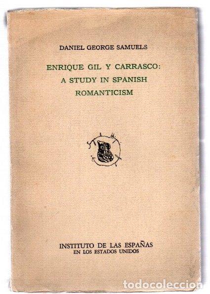 Libros: Enrique Gil y Carrasco: a study in spanish romanticism - Samuels, Daniel George - Foto 1