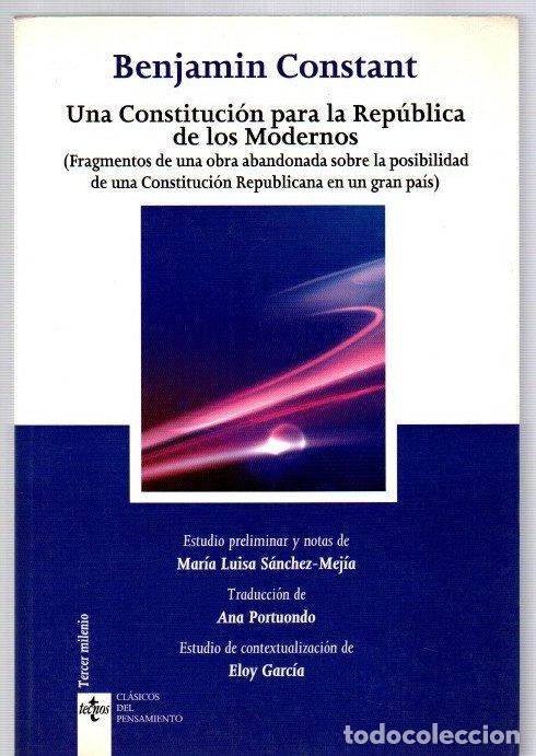Libros: Una Constituci&oacute;n para la Rep&uacute;blica de los Modernos (fragmentos de una obra abandonada sobre la posib