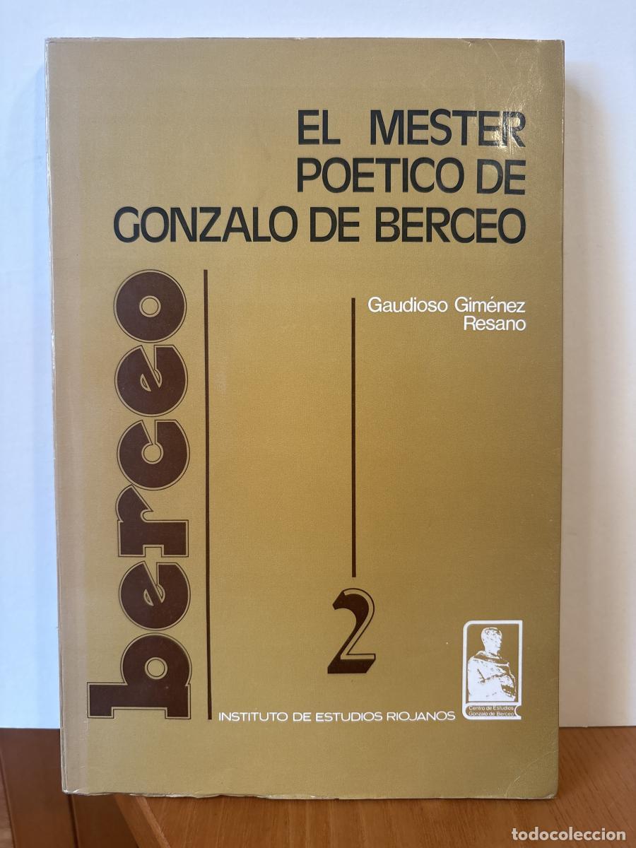 Libros: EL MESTER POETICO DE GONZALO DE BERCEO. BERCEO N&ordm;2 - GAUDIOSO GIMENEZ RESANO. TDK359