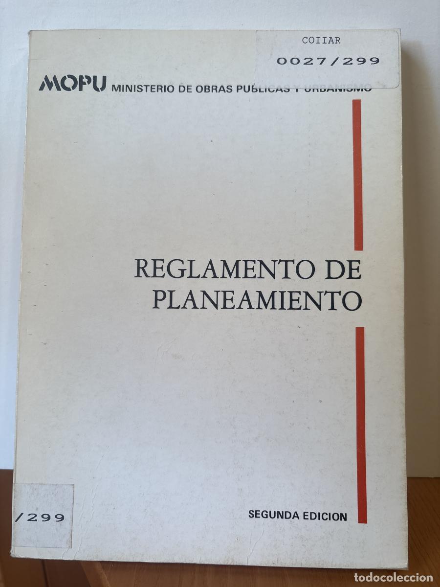 Libros: Reglamento de planeamiento - Espa&ntilde;a. Min. Obras P&uacute;blicas y Urbanismo TDK272