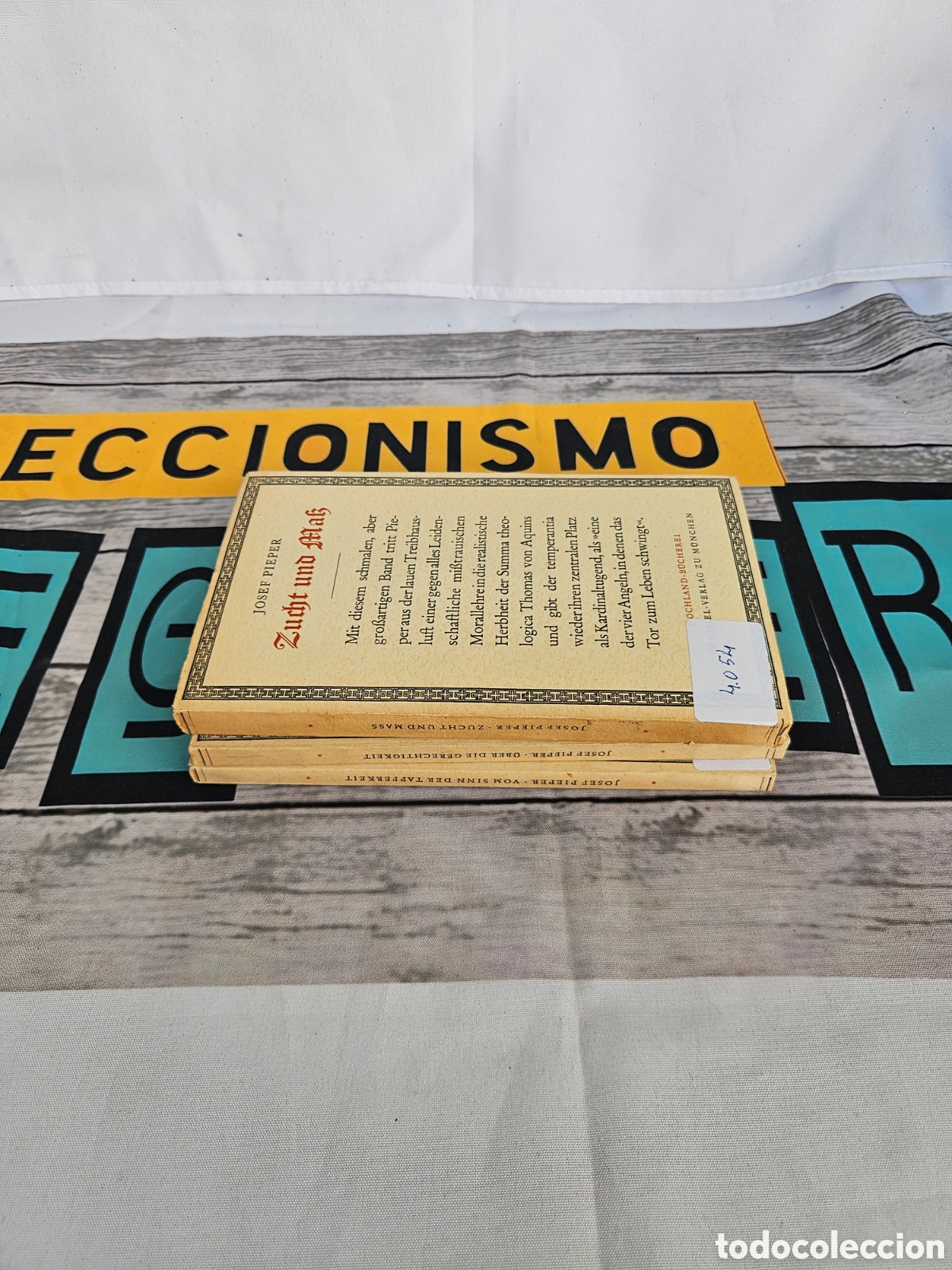 Libri di seconda mano: 3 LIBROS JOSEF PIEPER. ZUCHT UND MASS. VOM SINN DER TAPFERKEIT...