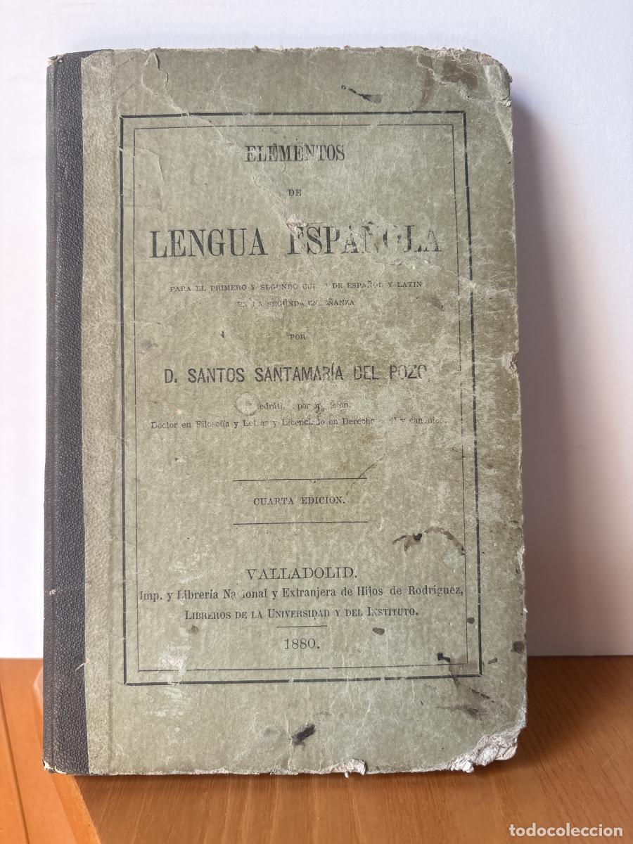 Livros em segunda m&atilde;o: ELEMENTOS DE LENGUA ESPA&Ntilde;OLA PARA 1&ordm; Y 2&ordm; CURSO DE ESPA&Ntilde;OL Y LATIN EN LA SEGUNDA ENSE&Ntilde;ANZA - D. SANT