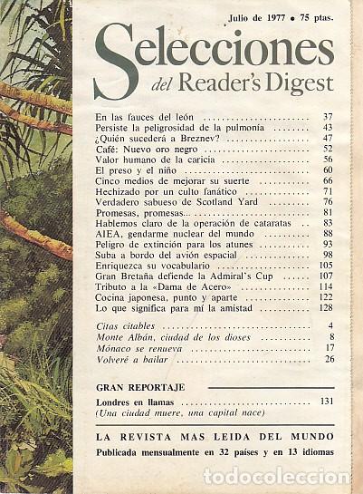 Livros em segunda m&atilde;o: SELECCIONES DEL READER'S DIGEST. JULIO 1977 - SELECCIONES DEL READER'S DIGEST