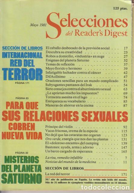 B&uuml;cher: SELECCIONES DEL READER'S DIGEST. MAYO 1981 - SELECCIONES DEL READER'S DIGEST
