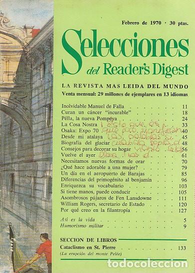B&uuml;cher: SELECCIONES DEL READER'S DIGEST. FEBRERO 1970 - SELECCIONES DEL READER'S DIGEST