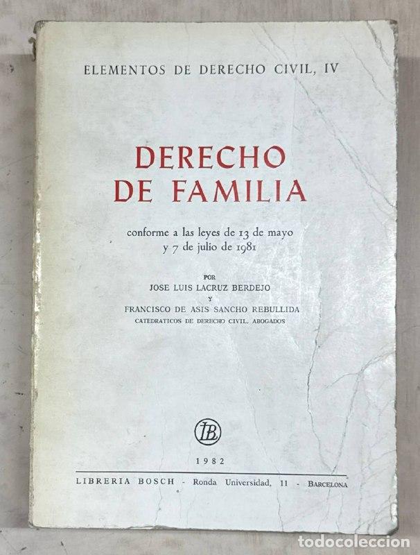 Libros: Derecho de familia conforme a las leyes de 13 de mayo y 7 de julio de 1981.