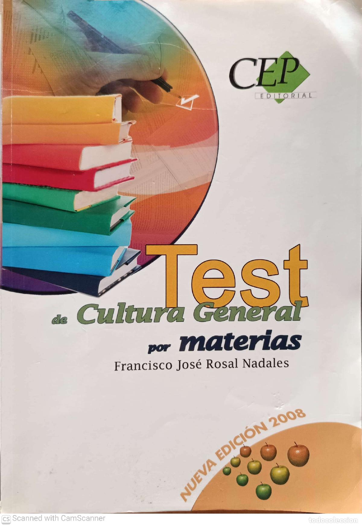 Libros: Test de cultura general por materias - Francisco Jos&eacute; Rosal