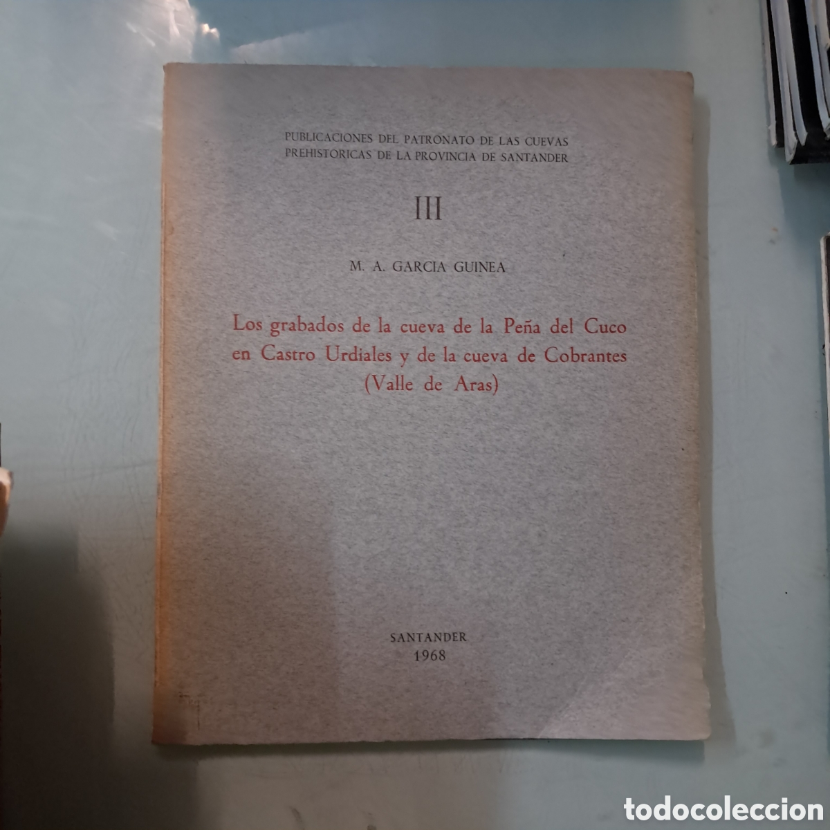 Libros: Garcia Guinea,.los.grabados de la cueva del Cuco