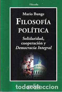 Livros em segunda m&atilde;o: Filosof&iacute;a pol&iacute;tica - Mario Bunge