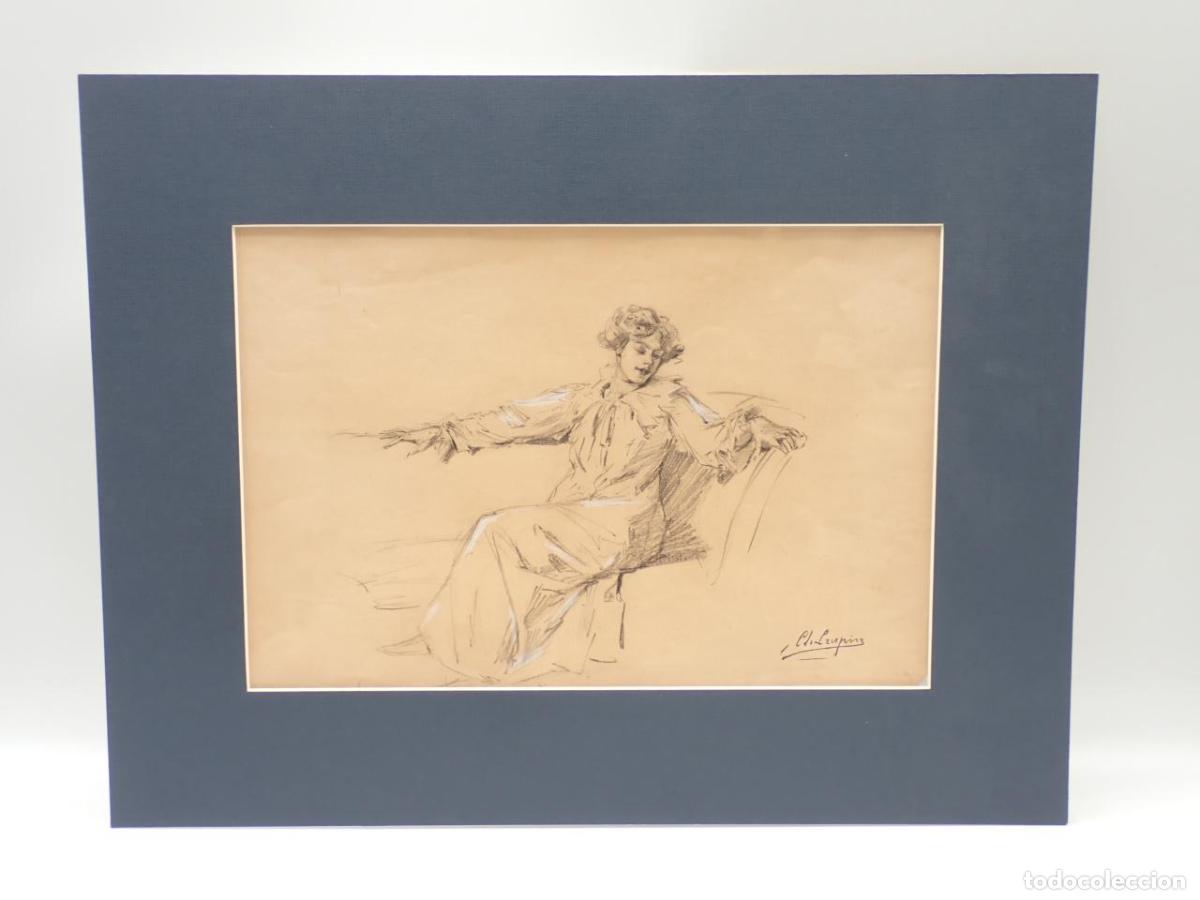 Libri di seconda mano: Dibujo original de Adolphe Louis Charles Crespin - CRESPIN, Adolphe Louis Charles