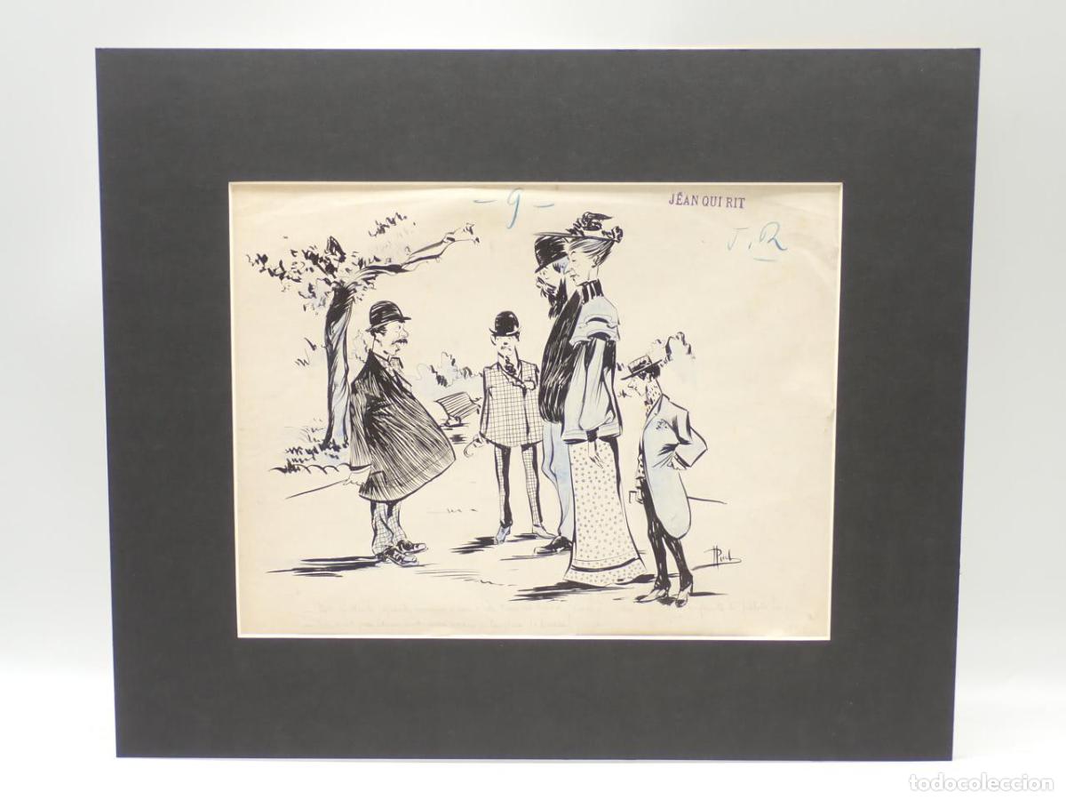 Libri di seconda mano: Dibujo original para ser publicado en la revista J&Eacute;AN QUI RIT -