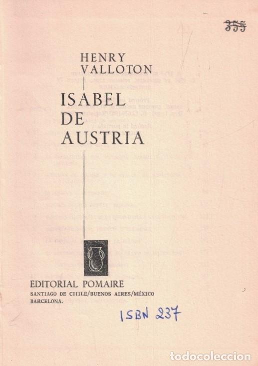 Livres: ISABEL DE AUSTRIA. - Valloton. Henry,