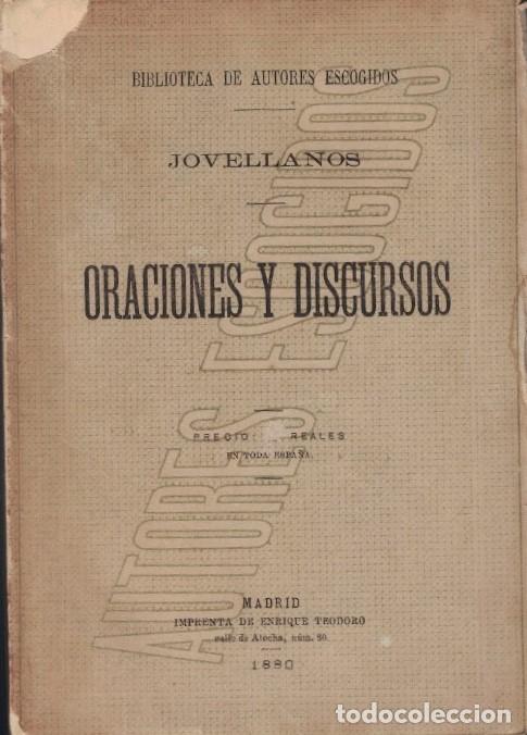 Livres: Biblioteca de Autores Escogidos, Tomo VI. ORACIONES Y DISCURSOS. - Jovellanos.