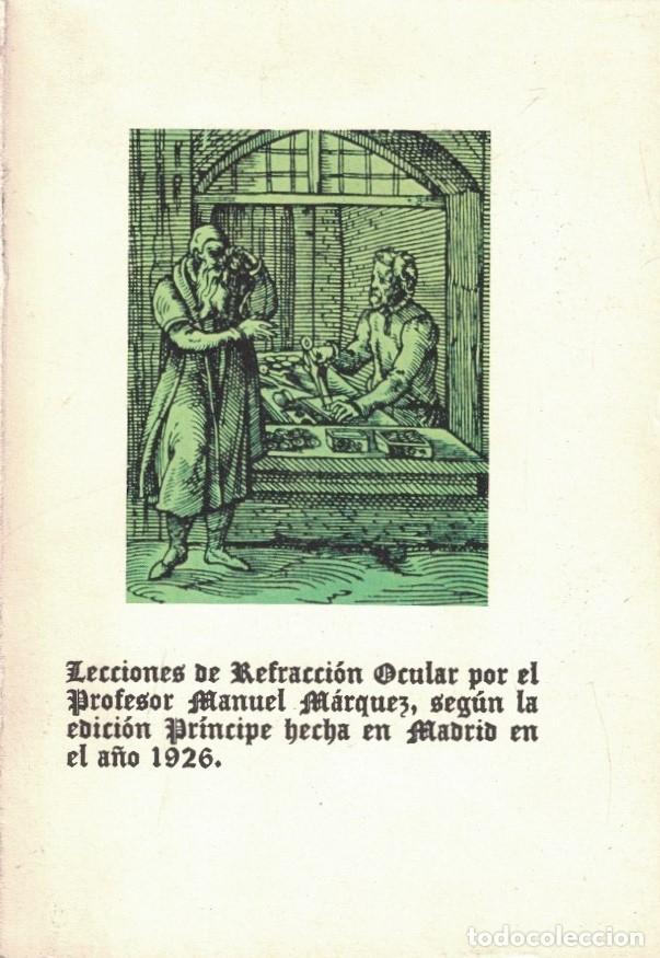 Livres: LECCIONES DE REFRACCI&Oacute;N OCULAR. - Marquez Rodr&iacute;guez. Manuel, (1872 / 1961)