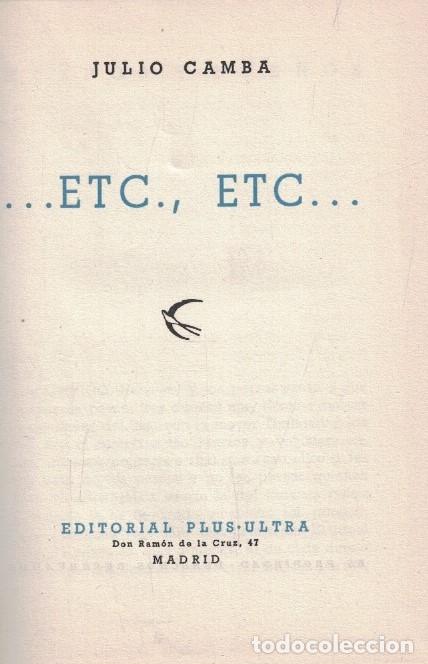 Livres: &hellip; ETC., ETC&hellip; * PLAYAS, CIUDADES Y MONTA&Ntilde;AS * ALEMANIA. IMPRESIONES DE UN ESPA&Ntilde;OL. (3 Novelas de mis