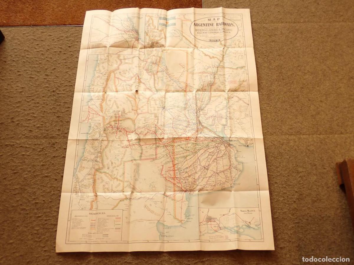 Libros: Map of the Argentine railways presented by the Buenos Aires & Pacific Railway Company, Limited. 1909