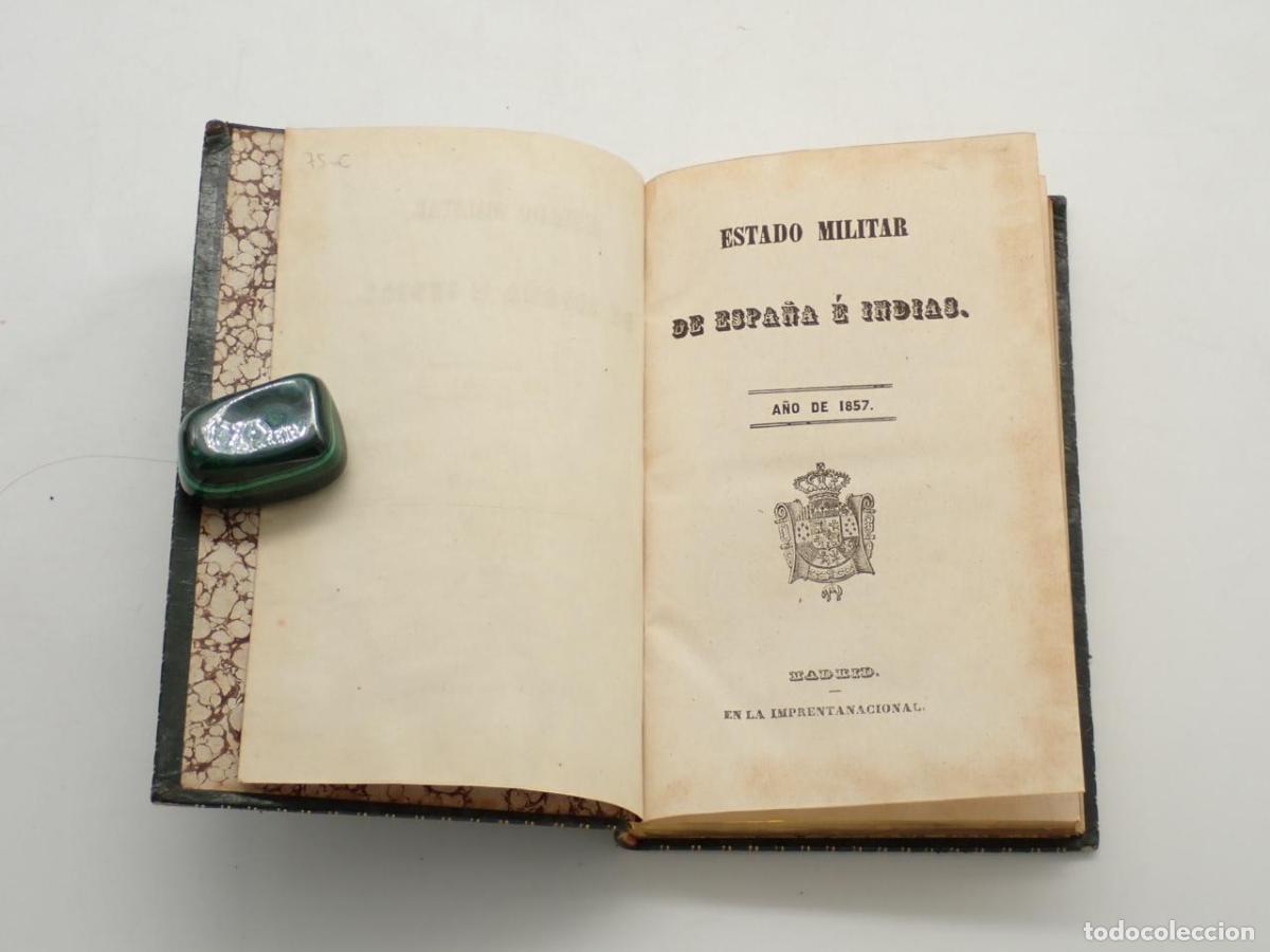 Libros: Estado militar de Espa&ntilde;a e Indias. A&ntilde;o de 1857. - - Foto 1
