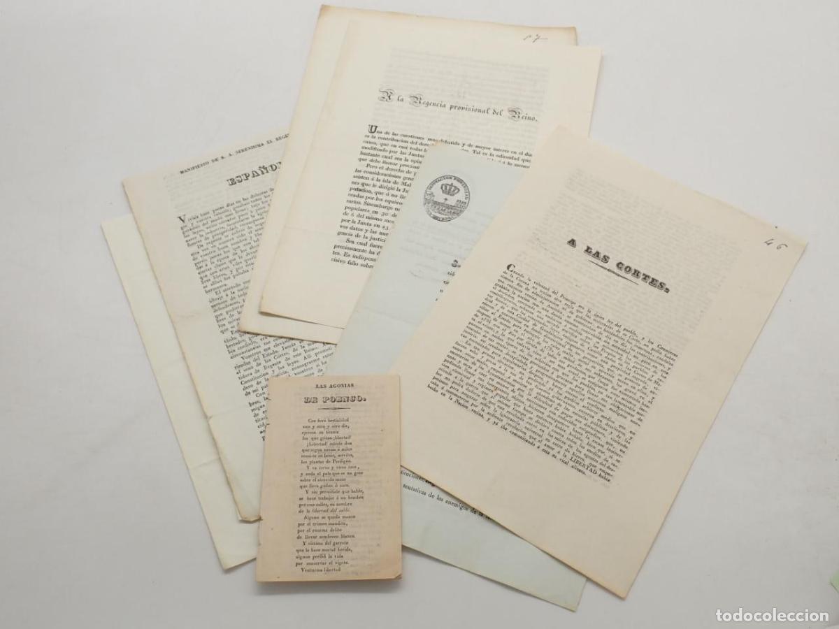 Libros: 9 impresos de &eacute;poca referidos a la regencia de Espartero -