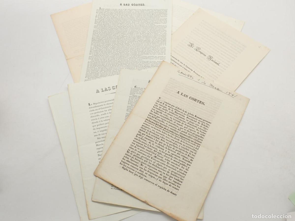 Libros: 11 impresos relativos a la alocuci&oacute;n del papa Gregorio XVI en marzo de 1841, en la que criticaba dur